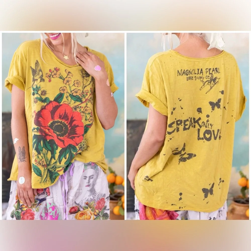 NWT Magnolia Pearl Poppy Bloom Tee - one size SOLD OUT - RARE